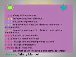 las fracciones ndice