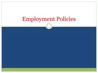 employment policies