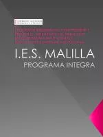 I.E.S. MALILLA PROGRAMA INTEGRA - slide 1