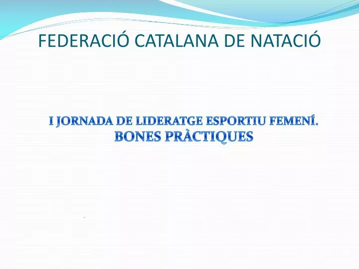 federaci catalana de nataci