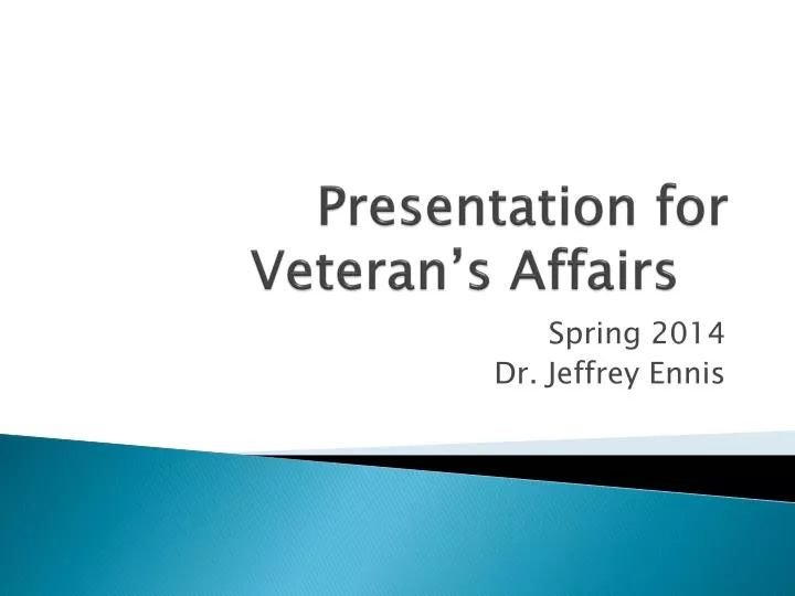 presentation for veteran s affairs