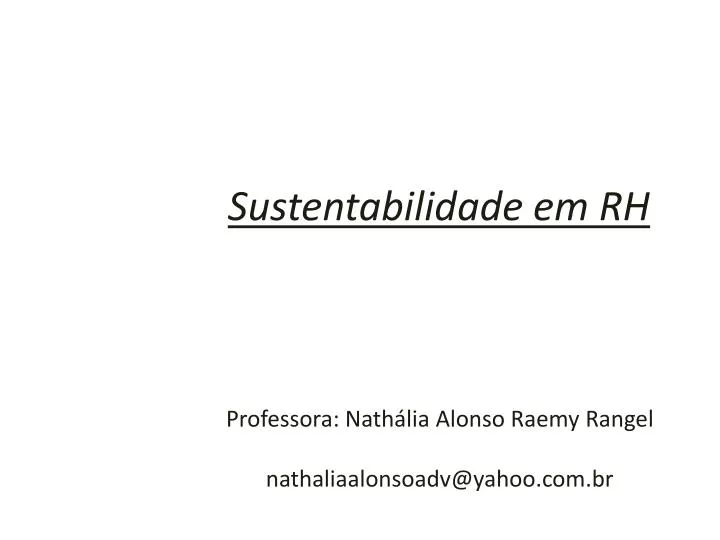 sustentabilidade em rh