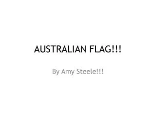 AUSTRALIAN FLAG!!!