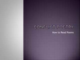 Conflict poetry
