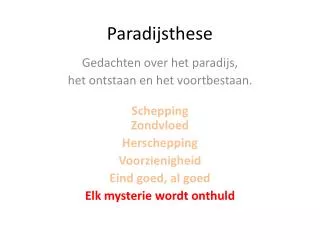 paradijsthese