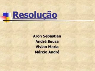 resolu o