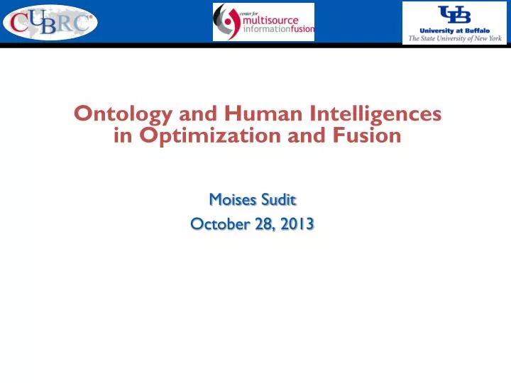 ontology and human intelligences in optimization and fusion