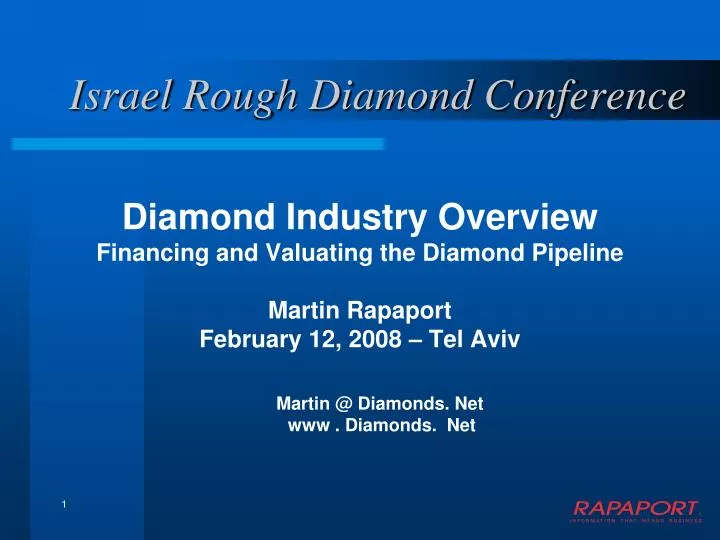 israel rough diamond conference