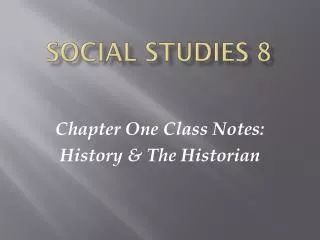 Social Studies 8