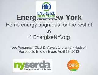 Energize New York Home energy upgrades for the rest of us ? EnergizeNY.org