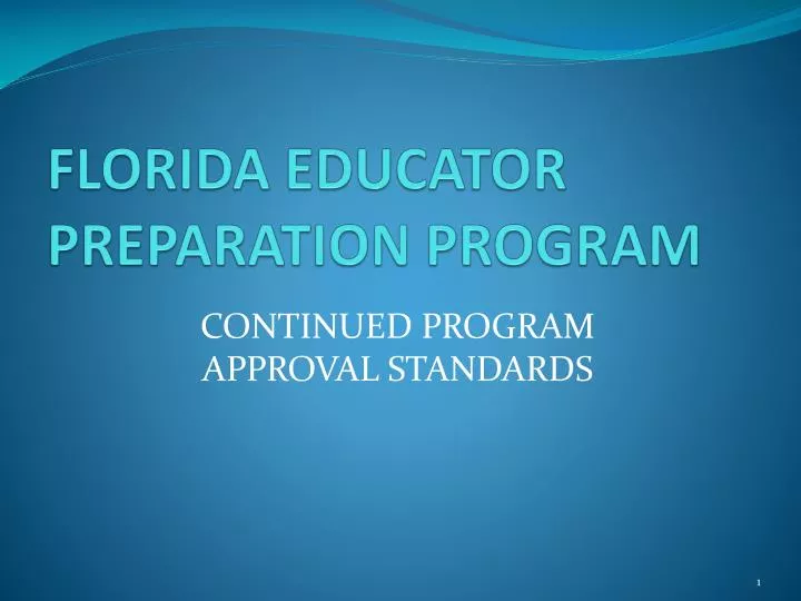 florida educator preparation program