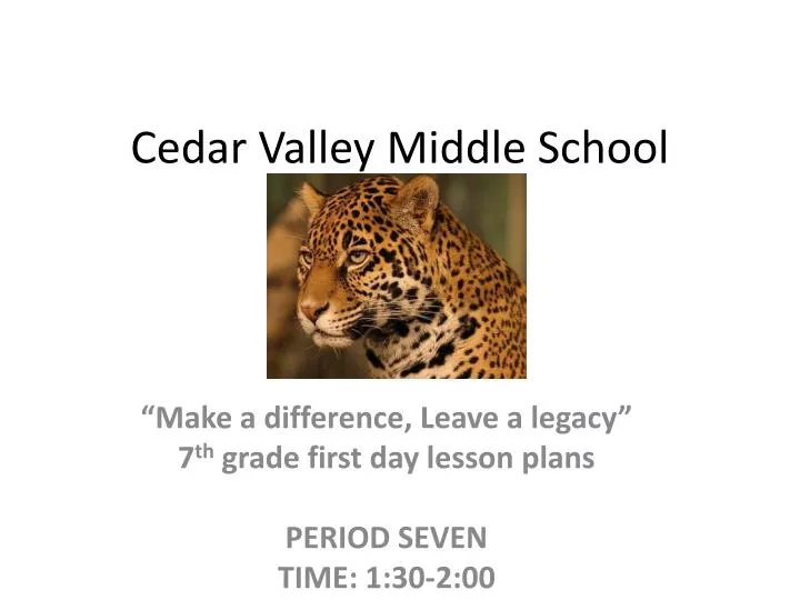 cedar valley middle school