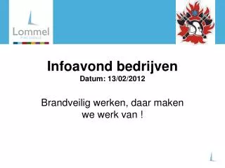 infoavond bedrijven datum 13 02 2012