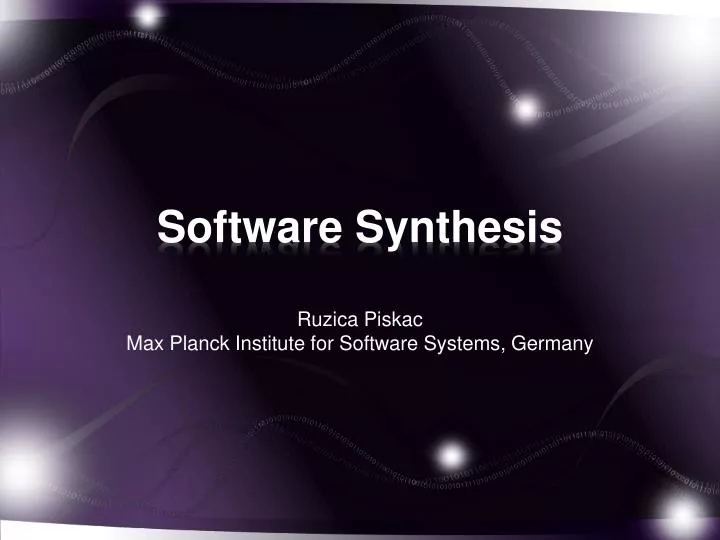 software synthesis