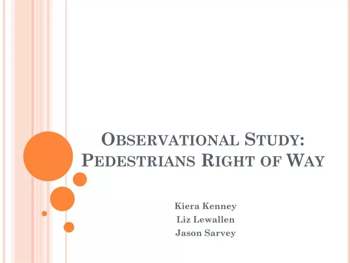 observational study pedestrians right of way