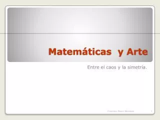 Matemáticas y Arte