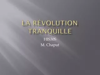 la r volution tranquille