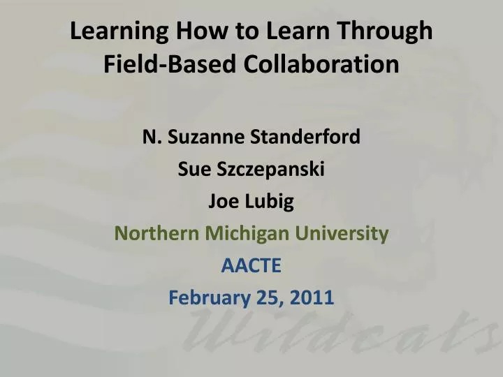 learning how to learn through field based collaboration