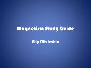 Magnetism Study Guide