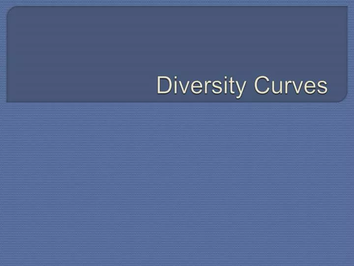 diversity curves