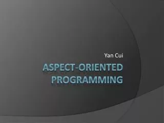 Aspect-oriented programming