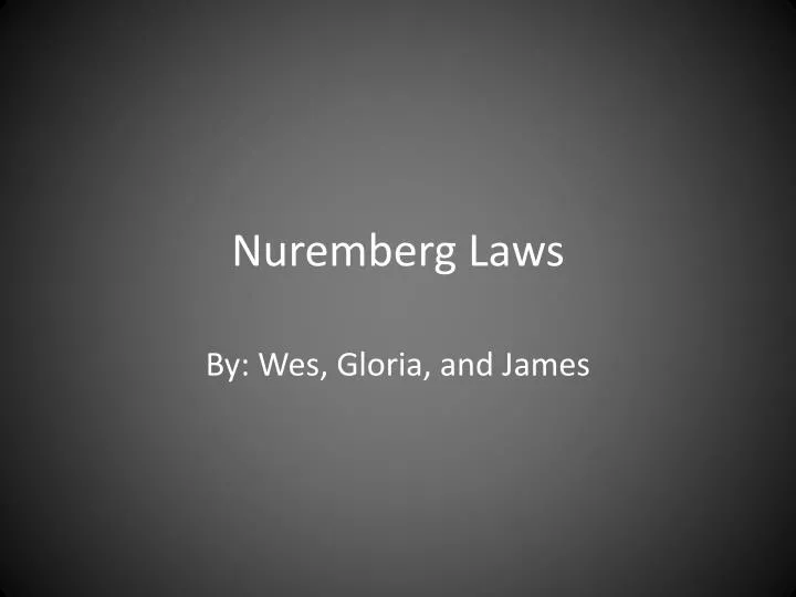 nuremberg laws