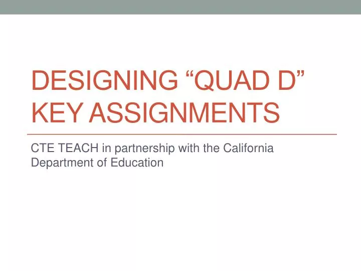 designing quad d key assignments