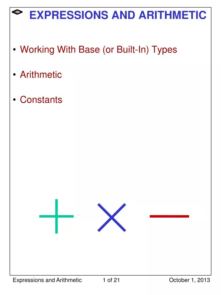 expressions and arithmetic