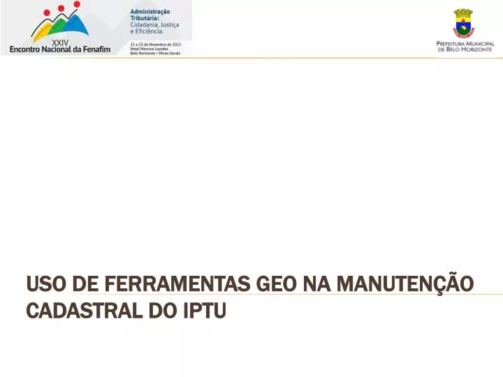 uso de ferramentas geo na manuten o cadastral do iptu