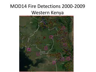 MOD14 Fire Detections 2000-2009 Western Kenya