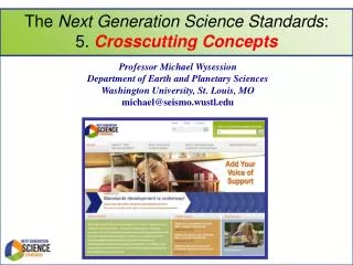 The Next Generation Science Standards : 5. Crosscutting Concepts