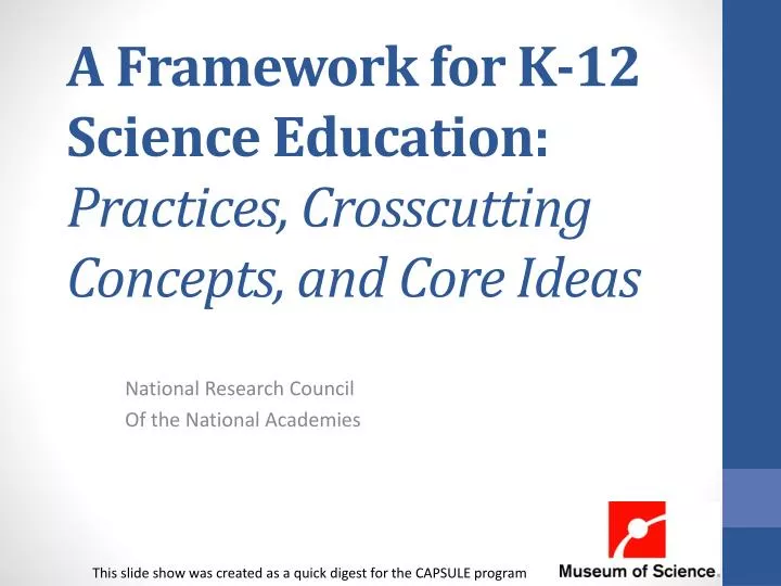 a framework for k 12 science education practices crosscutting concepts and core ideas