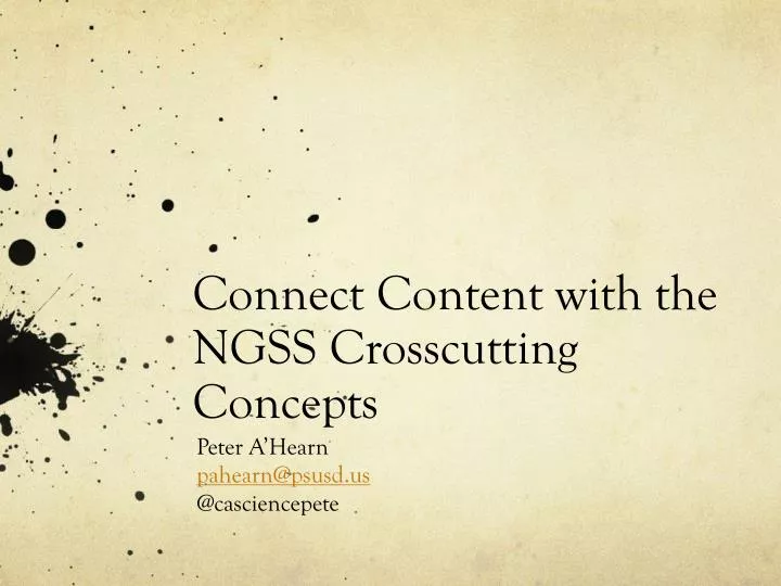 connect content with the ngss crosscutting concepts