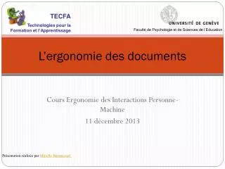 l ergonomie des documents
