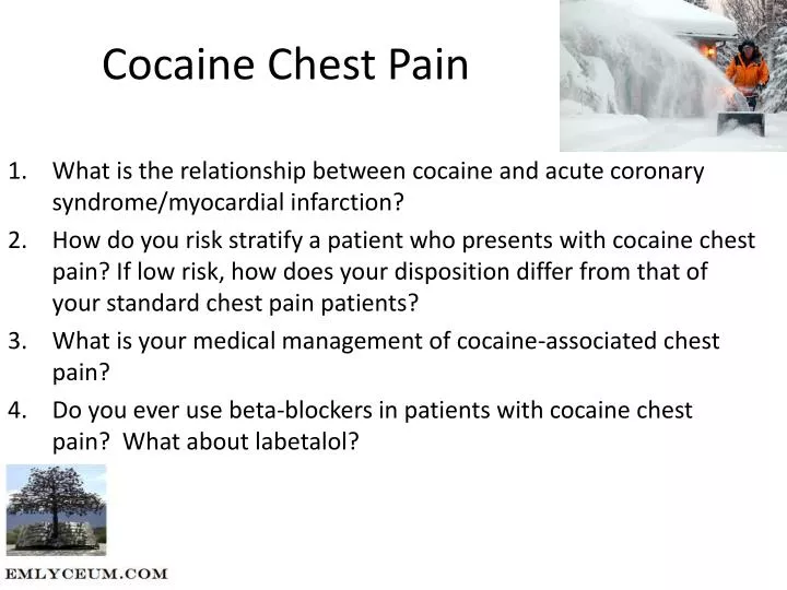 cocaine chest pain