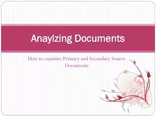 anaylzing documents