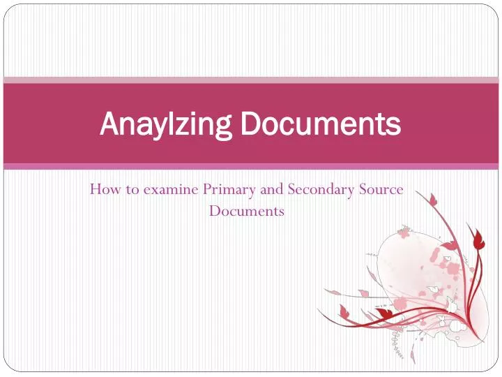 anaylzing documents