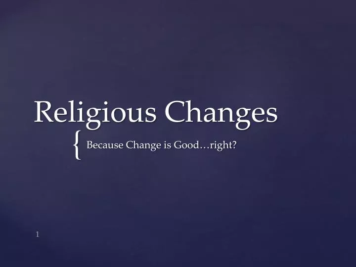 religious changes