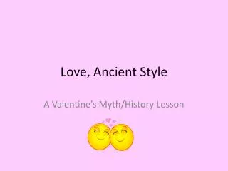 Love, Ancient Style