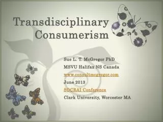 Transdisciplinary Consumerism