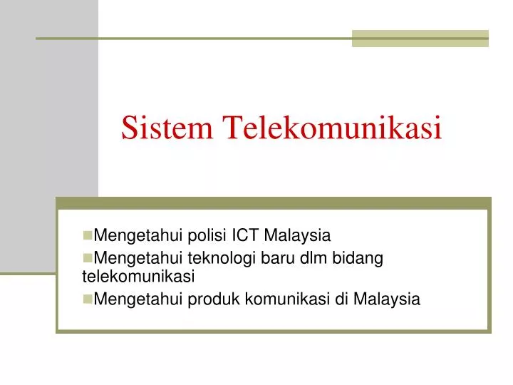 sistem telekomunikasi