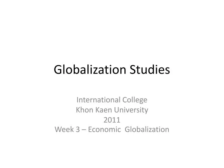 globalization studies