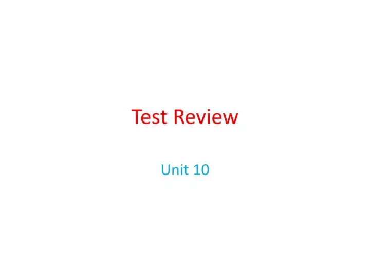 test review