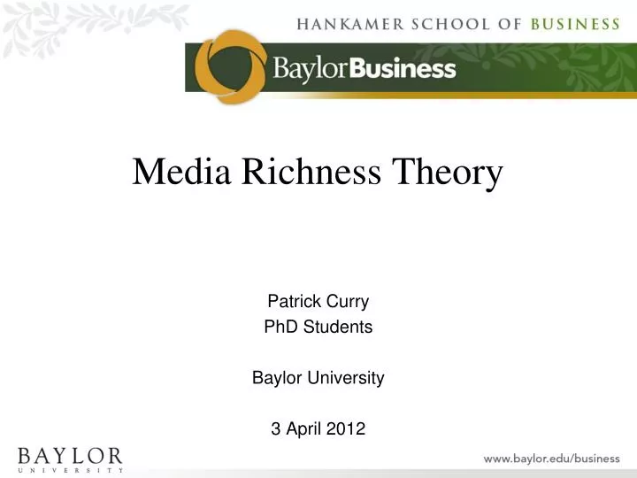 media richness theory