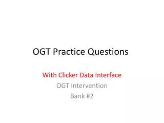 ogt practice questions