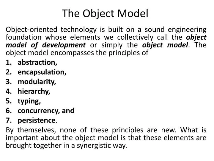 the object model