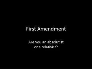 First Amendment