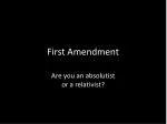 Absolutist vs. Relativist: Exploring First Amendment Perspectives of Nat Hentoff and Robert Bork - slide 1