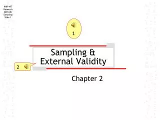 Sampling &amp; External Validity