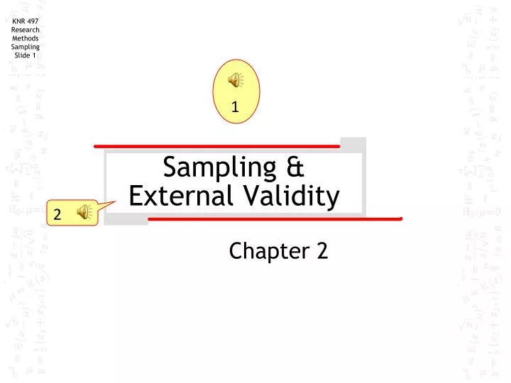 sampling external validity